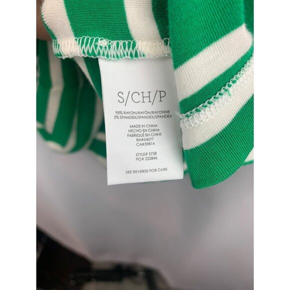 Cabi Green & White Striped Sleeveless Tank Top S - Picture 5 of 5